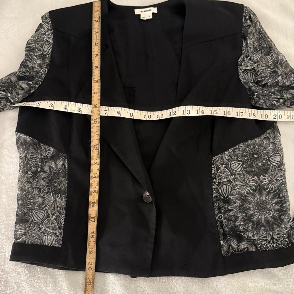 Helmut Lang Designer Silk Lightweight Blazer Size 6 Chiffon Luxury Chic - Picture 6 of 12